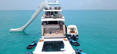 yacht with pool rental